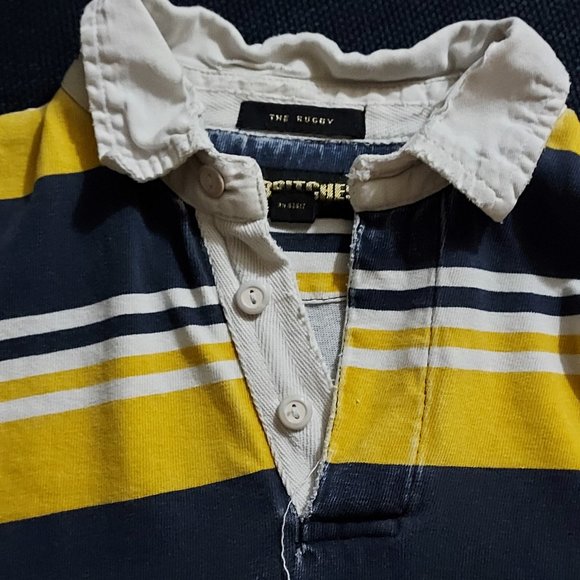 Vintage, distressed, Britches, long sleeved polo shirt for men - Picture 3 of 4